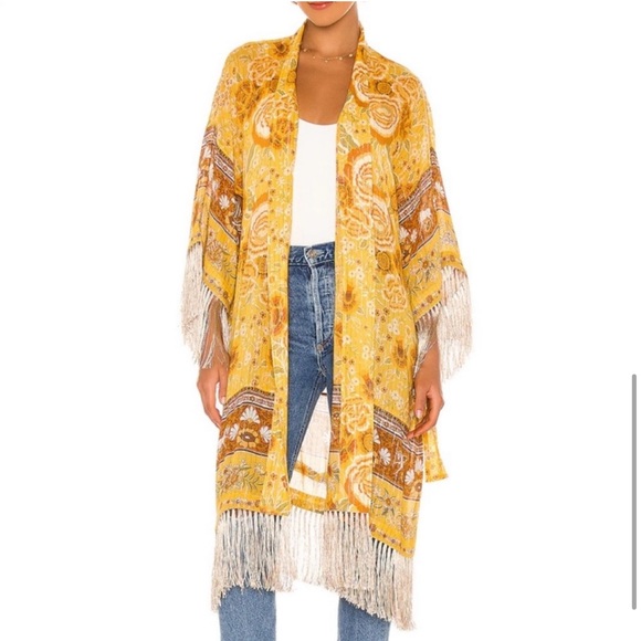 Spell & the Gypsy Mystic Tasselled Robe - Sunflower S/M Small Medium Recyclable - Picture 6 of 13
